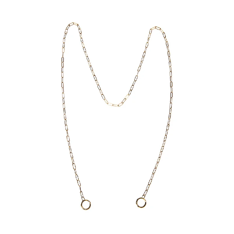 Marla Aaron 14K Gold Square Link Chain Necklace