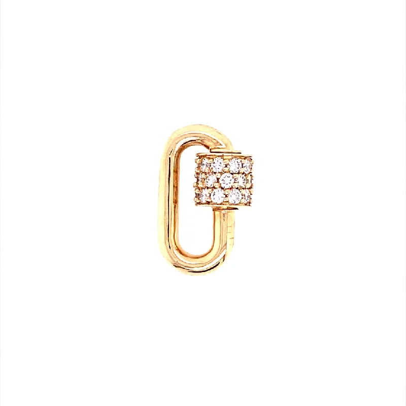 Marla Aaron 14K Yellow Gold Diamond Stoned Chubby Baby Lock