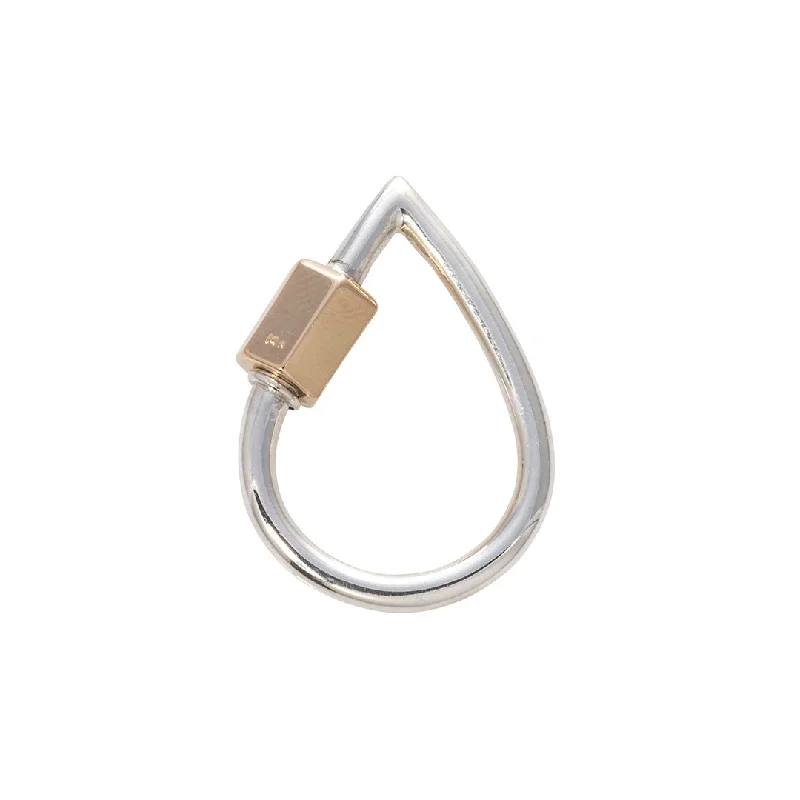 Marla Aaron Silver & 14K Gold Drop Lock