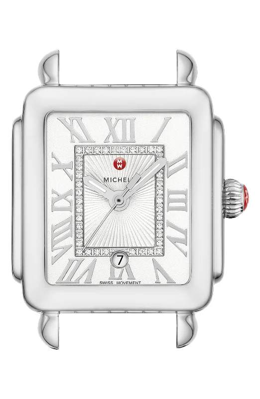 DECO MADISON MID SS SILVER/DIAMOND DIAL(.10CTW)