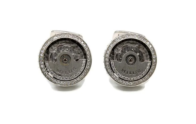 MILOS DIAMOND CUFFLINKS