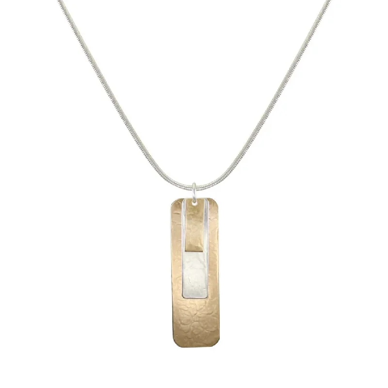 Mixed Metal Three Bar Necklace