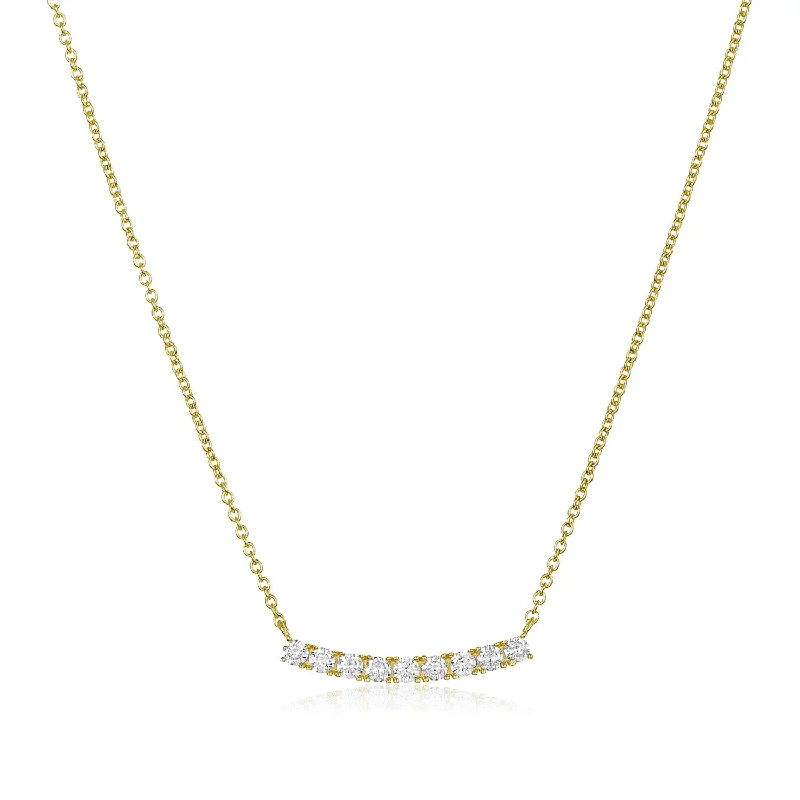 Pave Curve Necklace