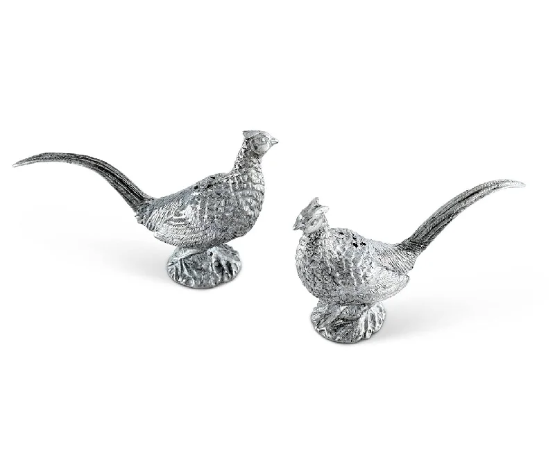 Pewter Pheasant Salt & Pepper Shaker Set