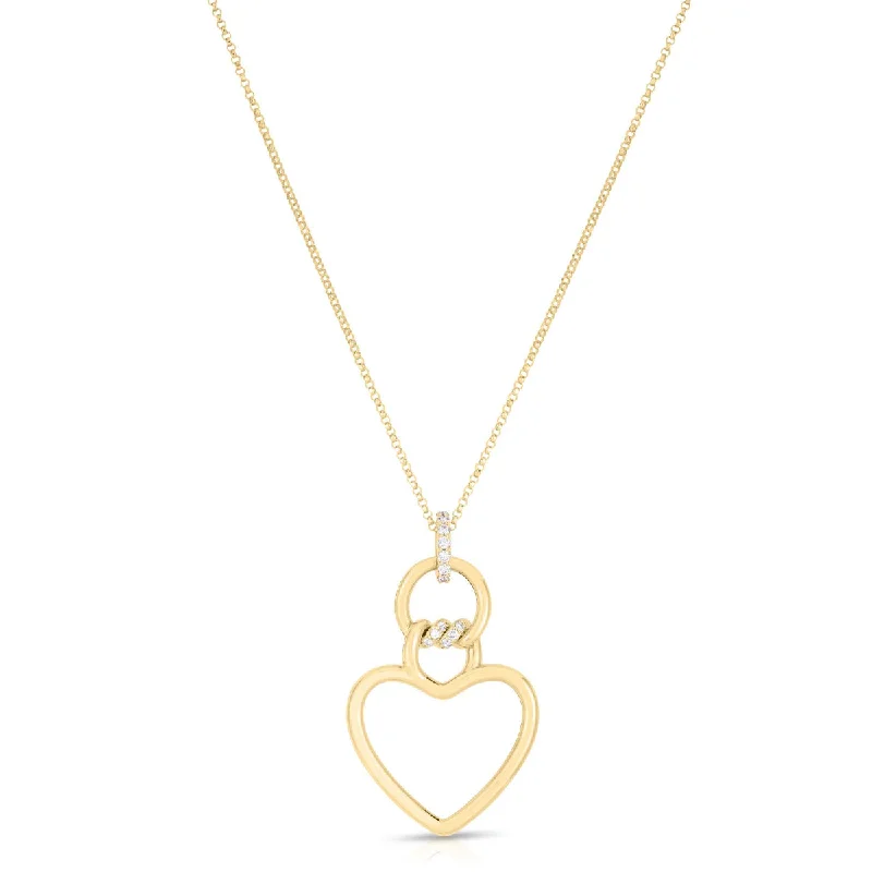 Roberto Coin Cialoma Large Diamond Heart Necklace