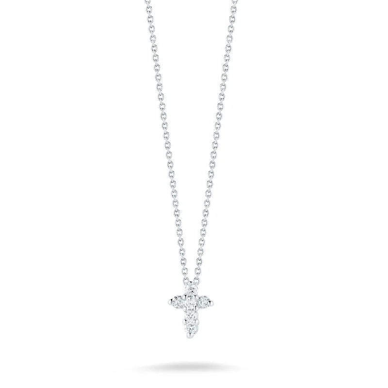 Roberto Coin Baby Cross Pendant with Diamonds 001883AWCHX0