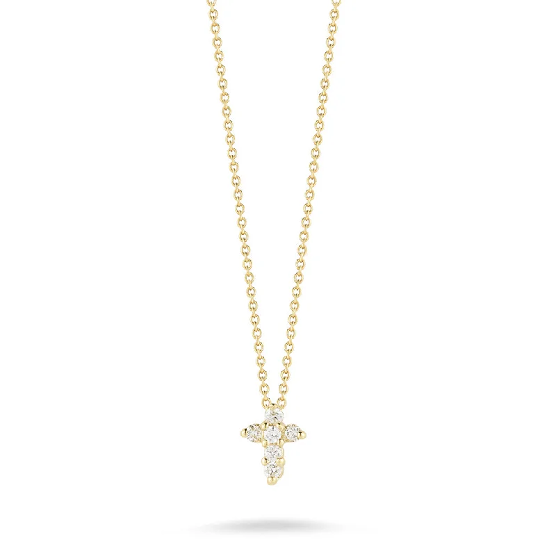 Roberto Coin Baby Cross Pendant with Diamonds 001883AYCHX0