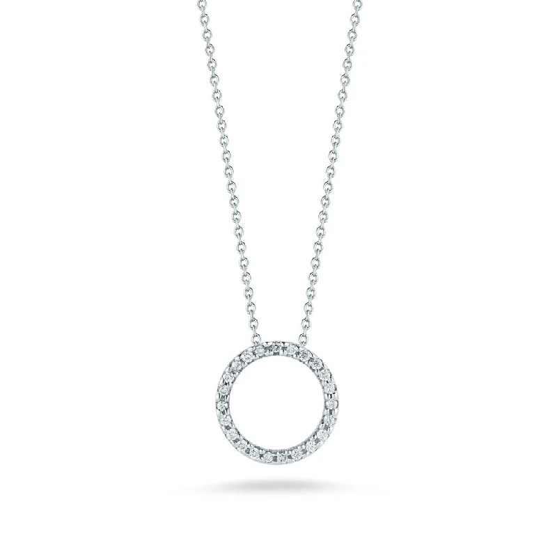 Roberto Coin Circle Pendant with Diamonds 001258AWCHX0