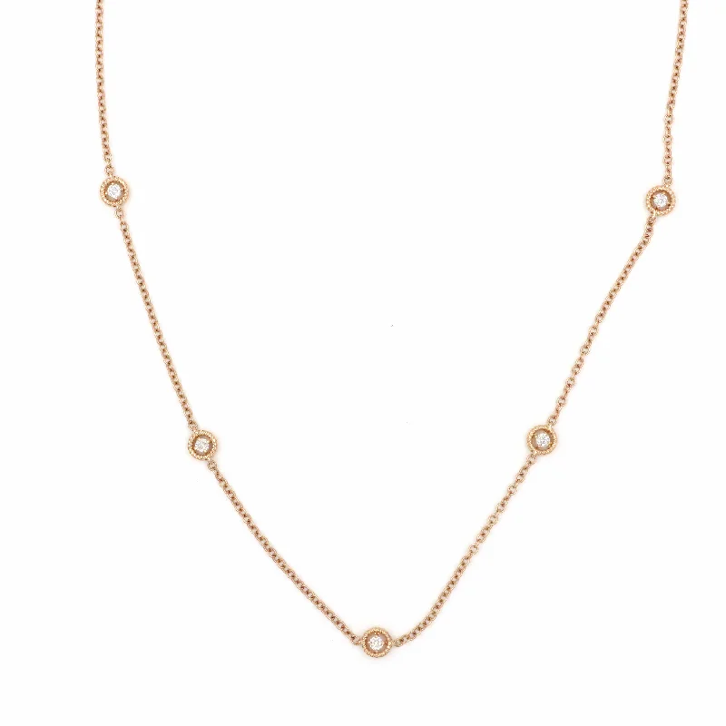 Roberto Coin Diamond By The Yard Texture Necklace