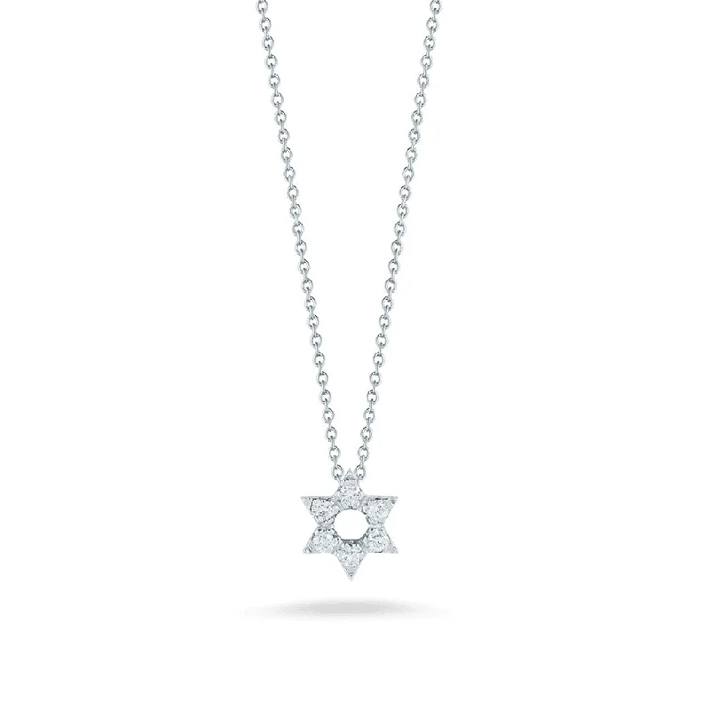 Roberto Coin Diamond Star of David Necklace 001610AWCHX0