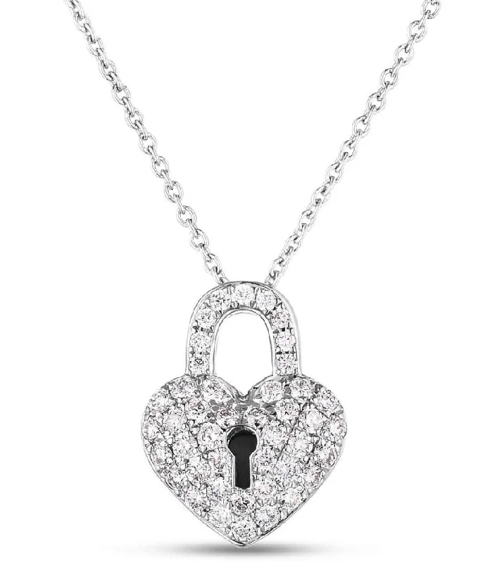 Roberto Coin Heart Lock Necklace