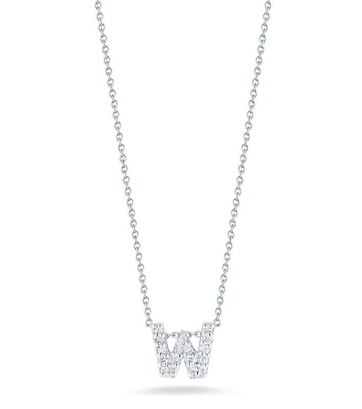 Roberto Coin Love Letter "W" Necklace