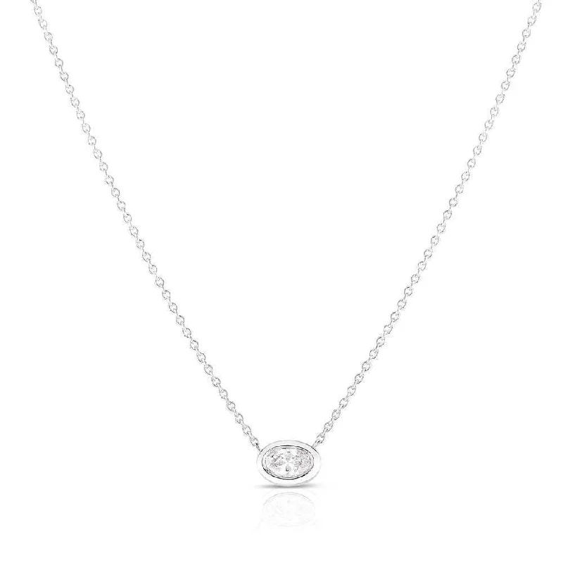 ROBERTO COIN OVAL DIAMOND NECKLACE