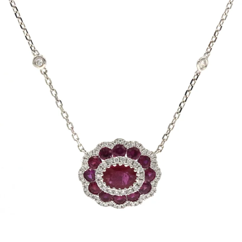 Ruby And Diamond By The Yard Necklace