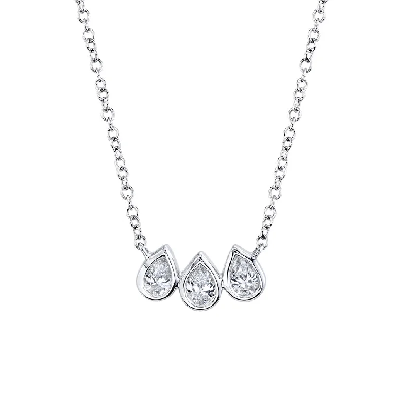 Shy Creation Diamond Pear Necklace SC55019757