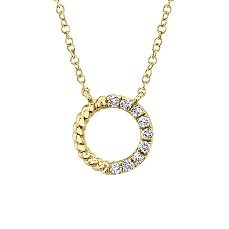 Shy Creation Diamond Circle Necklace SC55021943