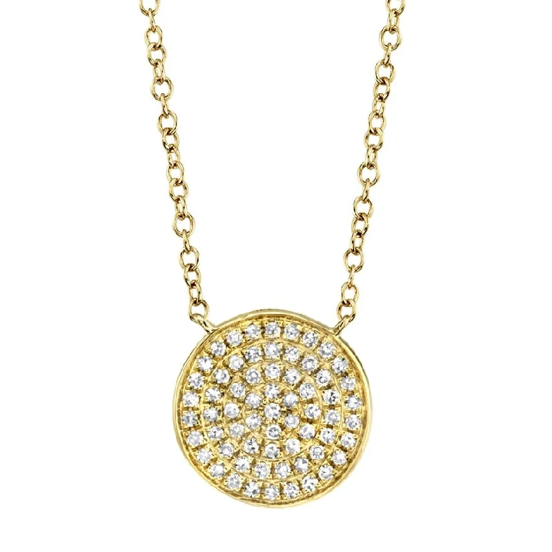 Pave Disc Necklace