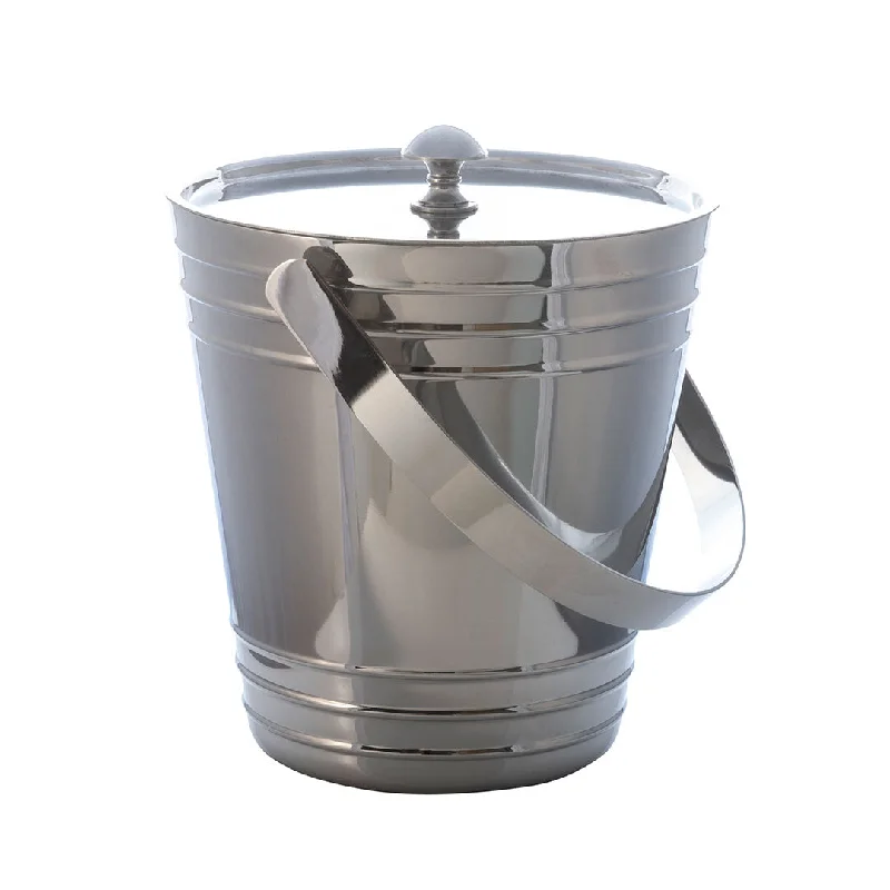 Stainless Steel Ice Bucket with Handle & Lid