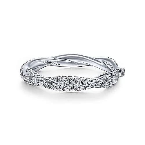 White Gold Diamond Stack Band