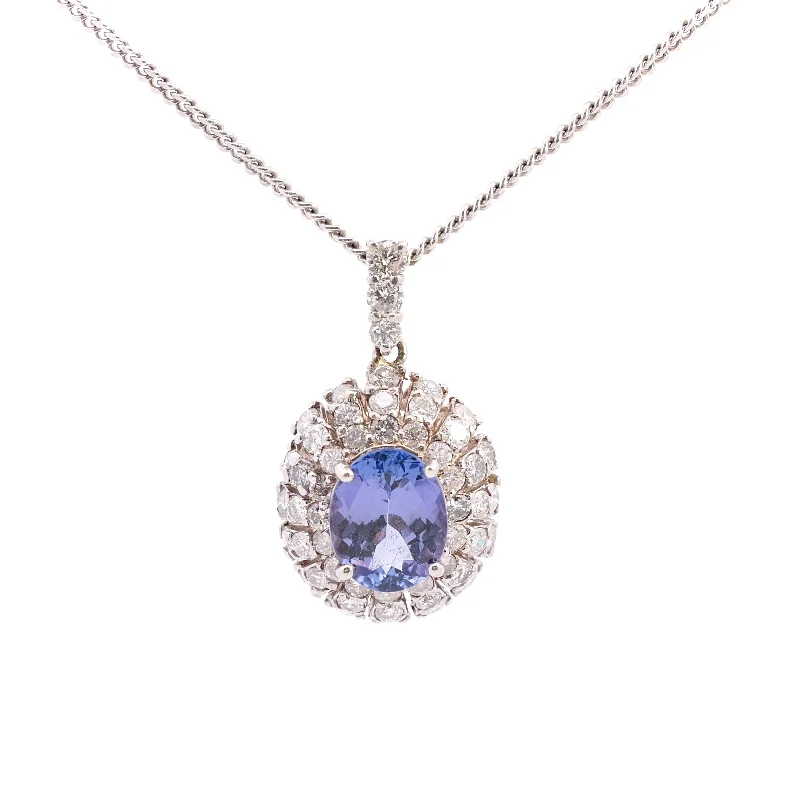 Tanzanite And Diamond Necklace