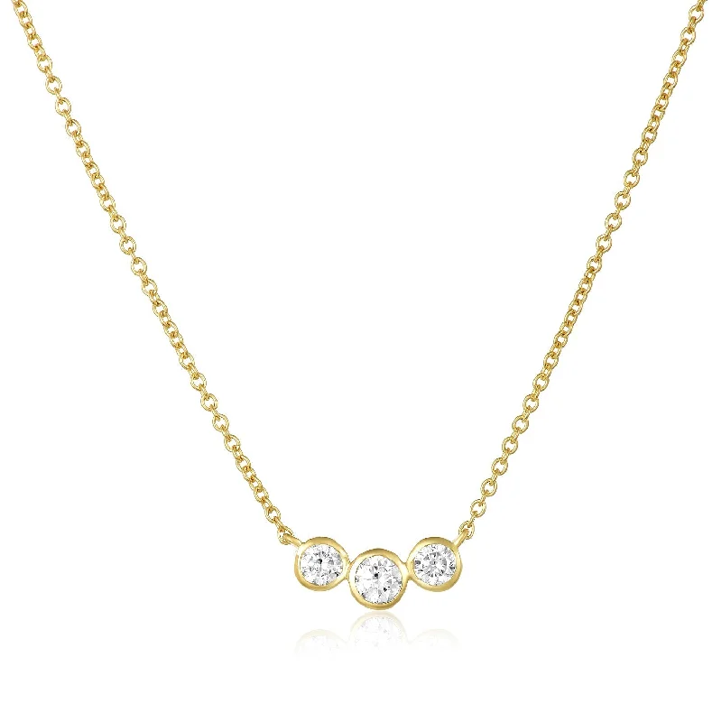 3 Diamond Bubble Necklace