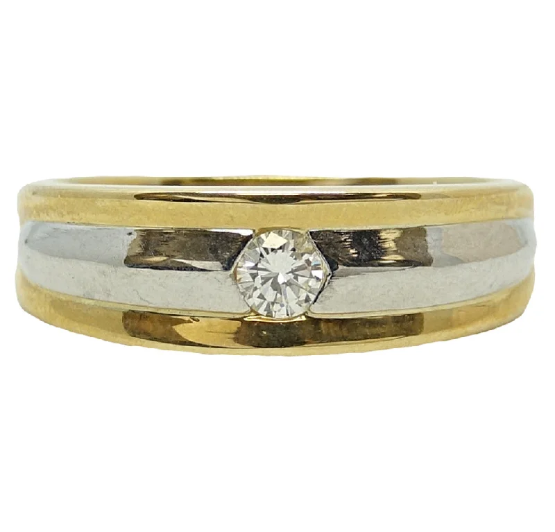 TWO TONE DIAMOND MEN'S BAND