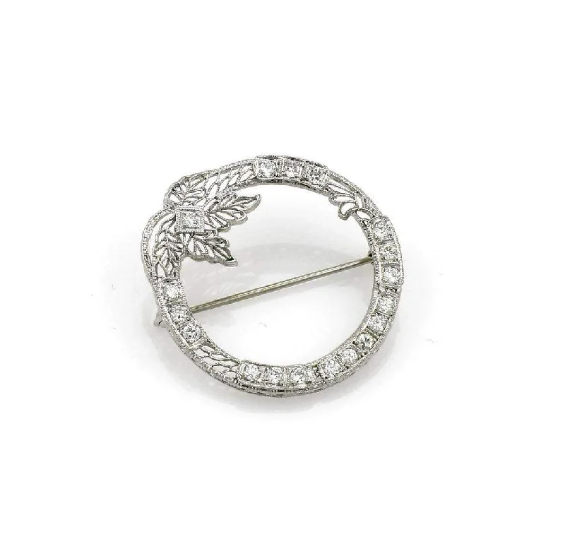 VINTAGE DIAMOND CIRCLE BROOCH