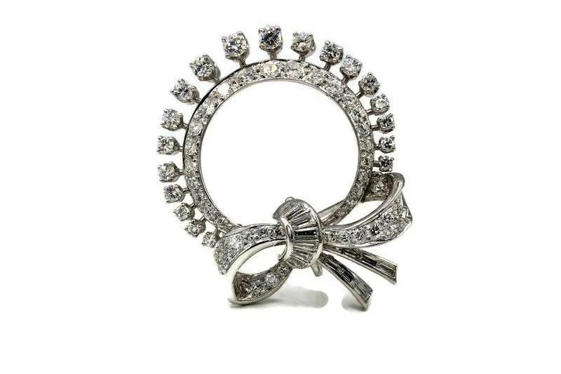 VINTAGE DIAMOND CIRCLE BROOCH