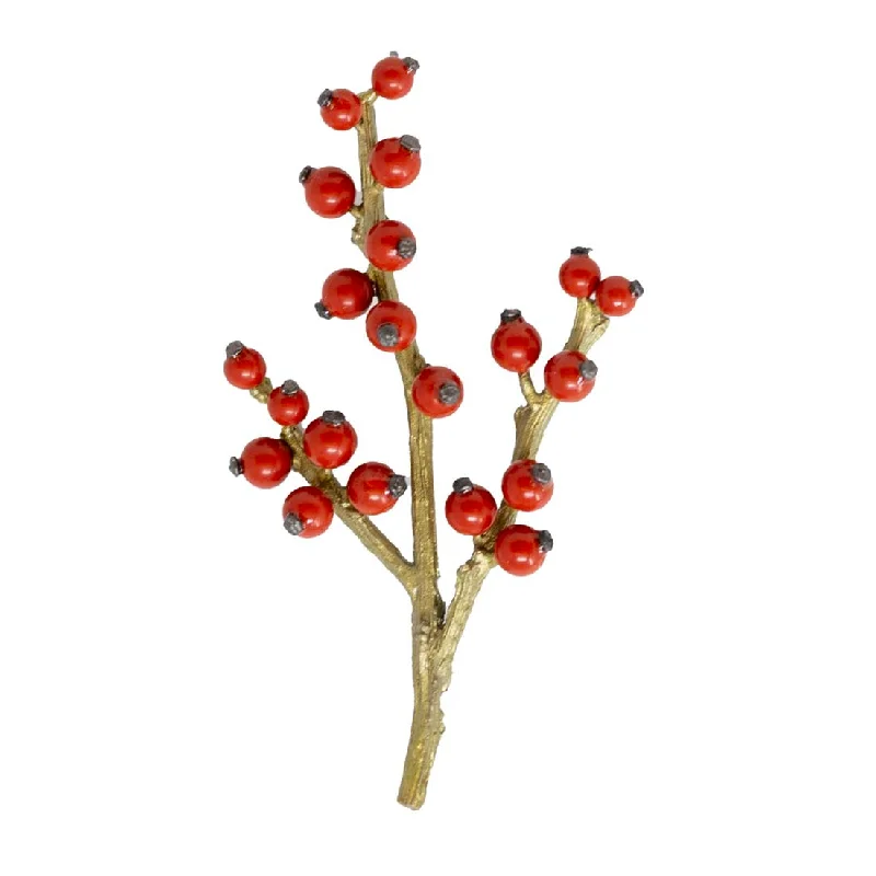 Winterberry Bronze Brooch